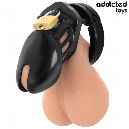 Addicted Toys Obsidian Hold Secure Chastity System Size S Black