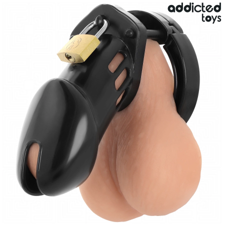Addicted Toys Locked Obsidian Hold Intimate Cage Size M, Adjustable System