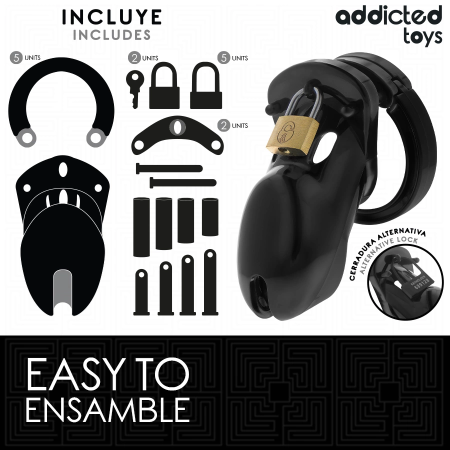 Addicted Toys Locked Model - Secure Adjustable Intimate Cage 10 cm Black