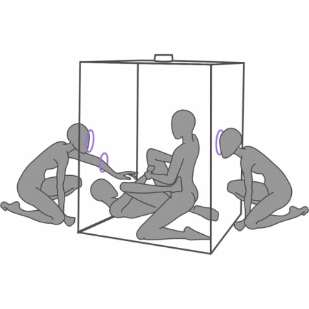 SECRET DOME KINK CLUB SCANDALE Intimate Play Cabin Purple 100x100x140cm