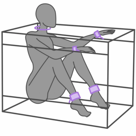 SECRET DOME Kink Club LA NICHE Cabin Purple 85x60x60 cm with Accessories