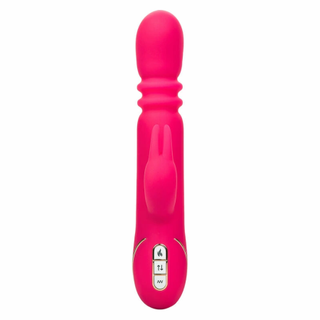 CalExotics Jack Rabbit Signature Heated Silicone Triple Fantasy Pink