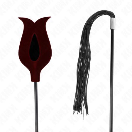 KINK Rose-Shaped Silicone Tassel Whip 45 cm - Elegant Design, Premium Material