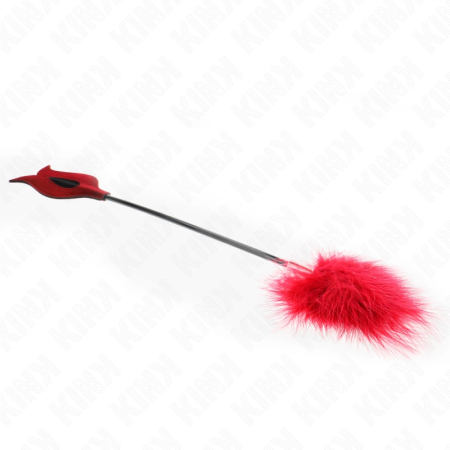 KINK Tickle Feathers Rose-Shaped Paddle 8 cm - Sensory Play Accessory