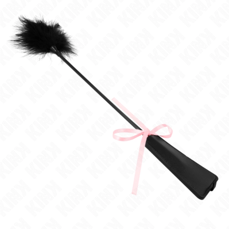 KINK Feather Sensory Teaser with Pink Ribbon Bow 49cm