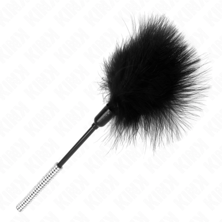 KINK Sensual Feather Tickle Wand with Rhinestone Handle 27 cm