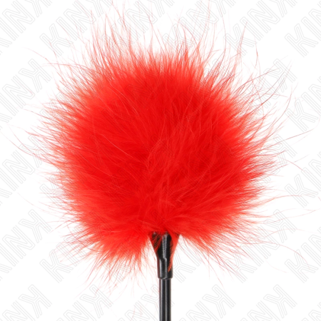 KINK Red Feather Sensory Tickler 27 cm - Elegant Bondage Accessory