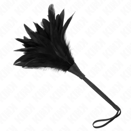 KINK Black Horn-Shaped Feather Teaser 36cm - Elegant Sensory Duster