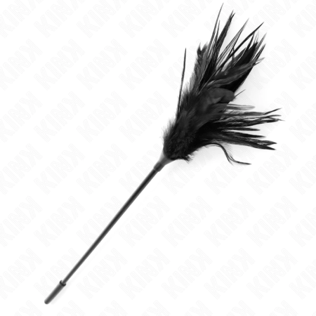 KINK Black Feather Sensory Teaser 45 cm - Elegant Multi-Feather Wand