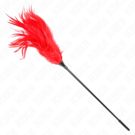 KINK Red Tickle Feather Duster 45 cm - Sensory Play Accessory