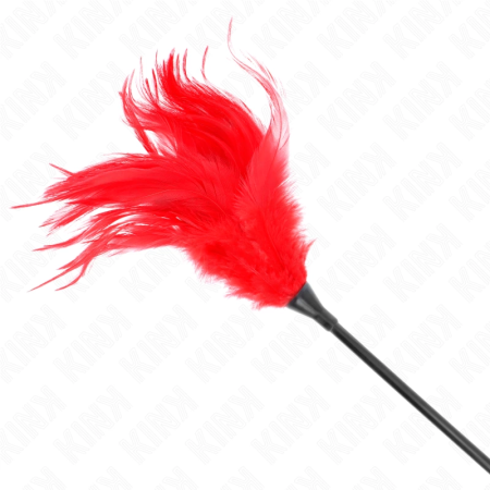 KINK Red Tickle Feather Duster 45 cm - Sensory Play Accessory