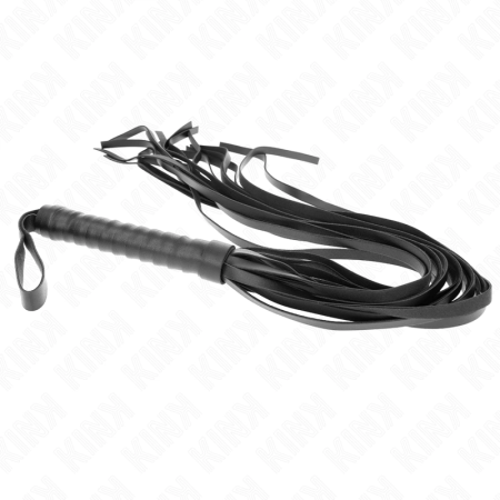 KINK Short Handle Long Tail Whip 70 cm - Black Leather Impact Tool