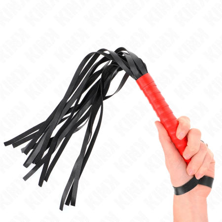 KINK Soft Tail Impact Whip 50 cm - Compact Flexible Model, Black