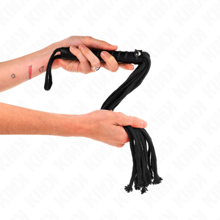 KINK Black Rope Whip 56 cm - Durable Braided Model for Precision Play