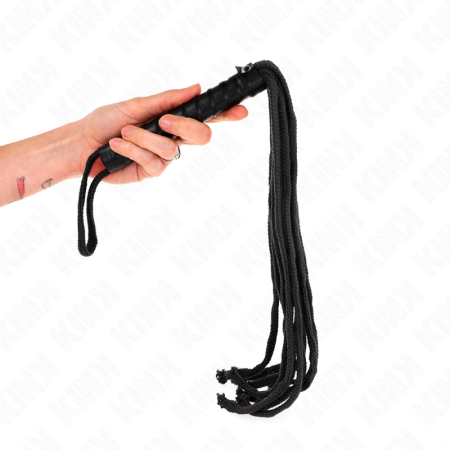 KINK Black Rope Whip 56 cm - Durable Braided Model for Precision Play