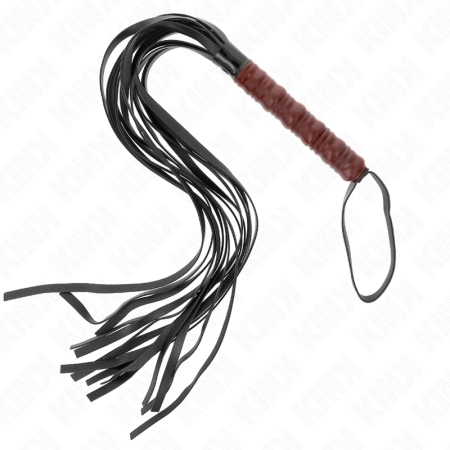 KINK Mahogany Whip 53 cm - Elegant Impact Tool, Faux Leather, Brown