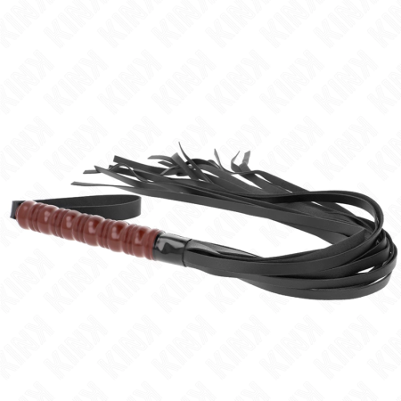 KINK Mahogany Whip 53 cm - Elegant Impact Tool, Faux Leather, Brown