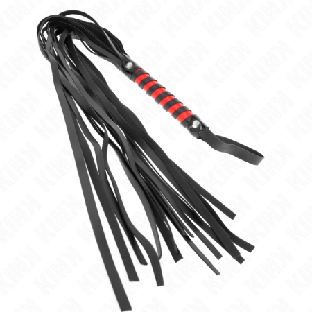 KINK Long Striped Impact Whip 70 cm - Black & Red, Durable Design