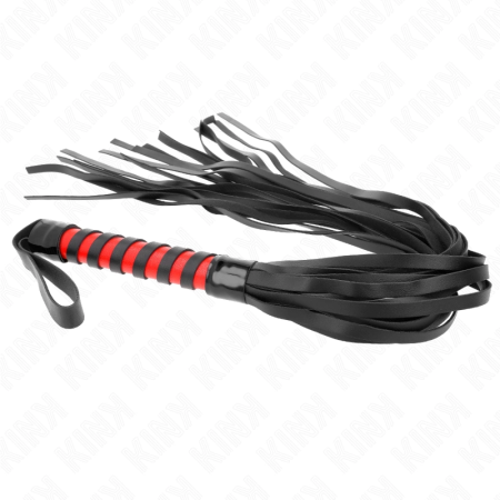 KINK Long Striped Impact Whip 70 cm - Black & Red, Durable Design