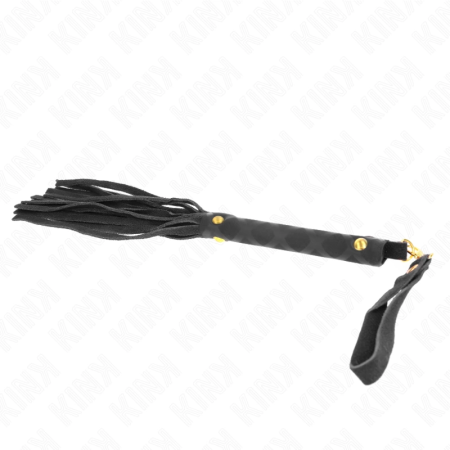 KINK Black Suede Mini Whip 30cm - Elegant Faux Leather Impact Tool