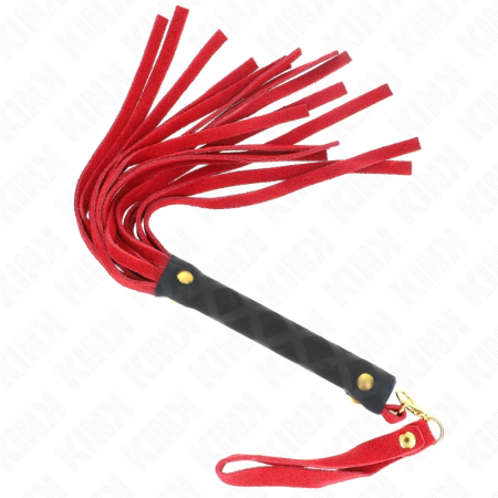 KINK Red Suede Mini Whip 30cm - Compact Impact Tool with Soft Finish