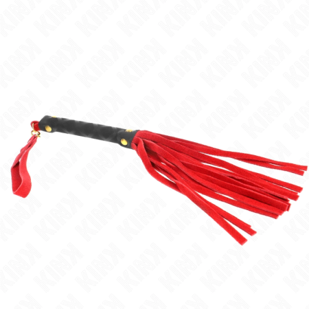 KINK Red Suede Mini Whip 30cm - Compact Impact Tool with Soft Finish