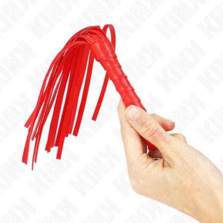 KINK Simple Mini Red Whip 28cm - Compact Faux Leather Impact Tool