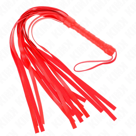 KINK Simple Red Whip 45 cm - Durable Faux Leather, Ergonomic Handle