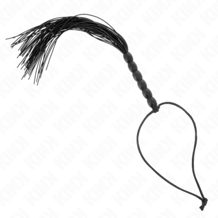 KINK Mini Silicone Whip Black 26cm - Compact Impact Tool with 6 Beads