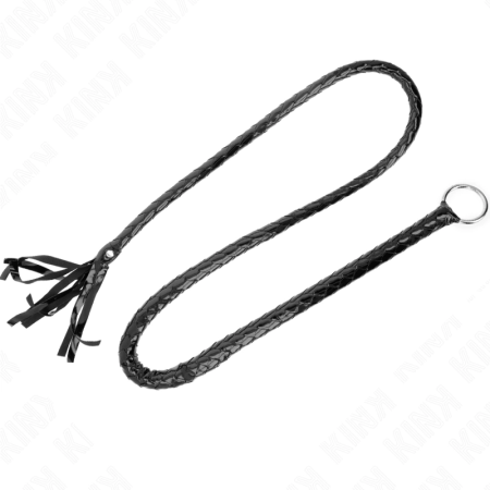 KINK Long Shiny PVC Whip 138 cm - Black Precision Impact Tool