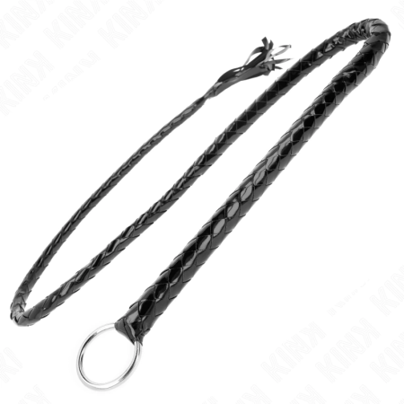 KINK Long Shiny PVC Whip 138 cm - Black Precision Impact Tool