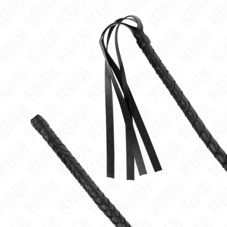 KINK Long Whip with Beads 110 cm - Professional Impact Tool, Black