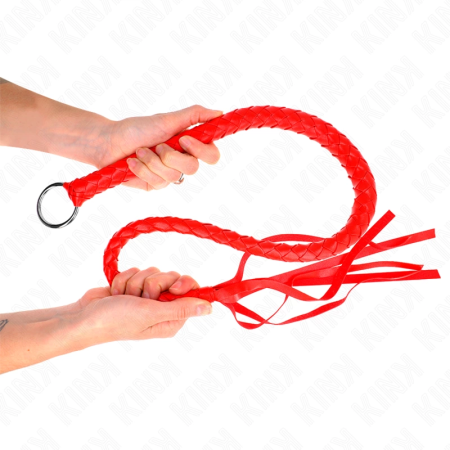 KINK Snake Whip with Red Hand Ring 65cm - Durable Leather Accessory