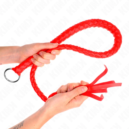 KINK Snake Whip with Red Hand Ring 65cm - Durable Leather Accessory