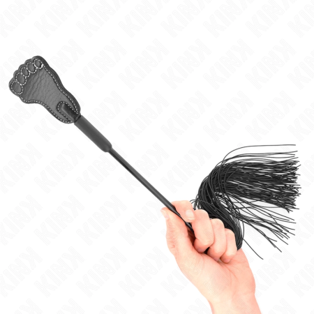KINK Foot Shaped Paddle with Tassel Whip 31cm - Dual-Action Impact Tool