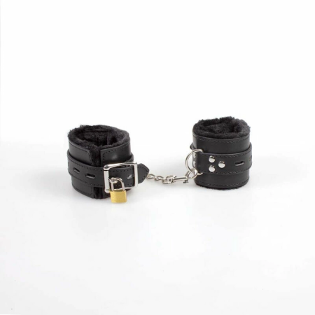 Secret Play Black Bondage Collection Adjustable Handcuffs 23cm