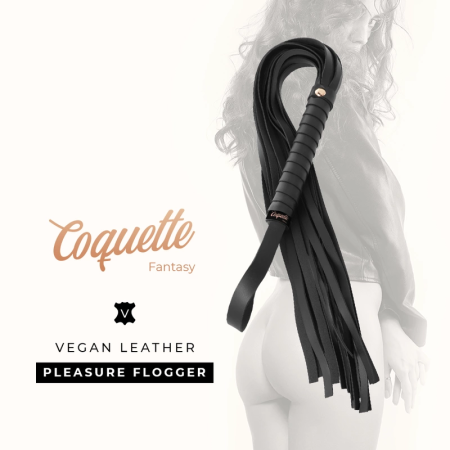 Coquette Chic Desire Fantasy Vegan Leather Flogger 28cm Black