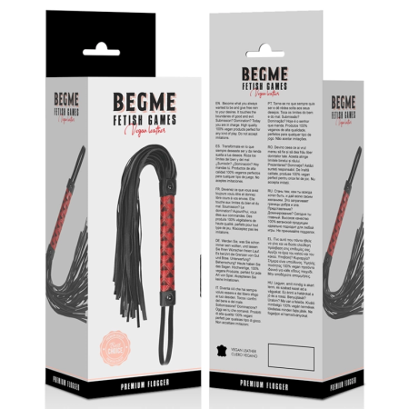 BEGME Red Edition Vegan Leather Flogger - Durable Soft-Touch Handle