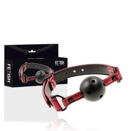 Fetish Submissive Dark Room Adjustable Vegan Leather Breathable Gag