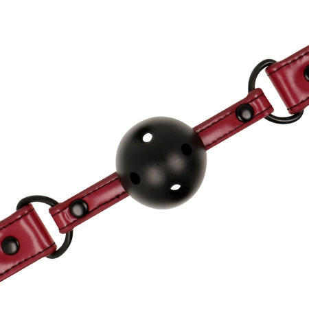 Fetish Submissive Dark Room Adjustable Vegan Leather Breathable Gag