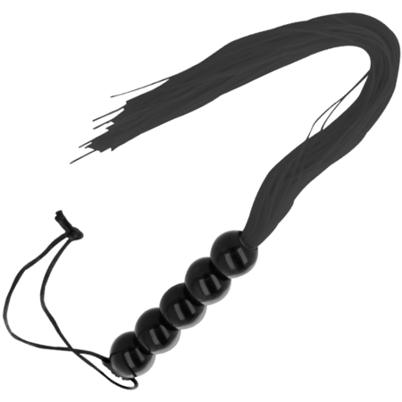 Darkness Thin Black Bondage Whip 45cm - Elegant Flexible Model