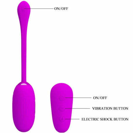 Pretty Love Shock Fun Rechargeable Vibrating Egg with Electro Impulse, Lilac