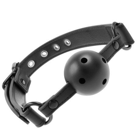 Fetish Submissive Vegan Adjustable Breathable Ball Gag 61.5cm Black