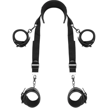 Fetish Submissive Master Set with 4 Neoprene-Lined Restraints, Adjustable