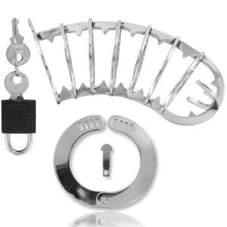 METAL HARD Stainless Steel Anatomic Intimate Cage 14 cm with Lock