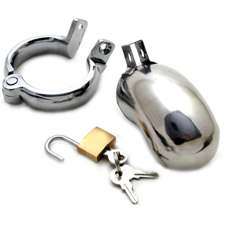 METAL HARD BRIG Stainless Steel Secure Chastity System 40/45/50mm Rings