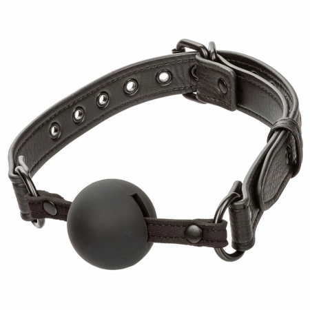 CalExotics Nocturnal Silicone Ball Gag Black - Adjustable Comfort Fit