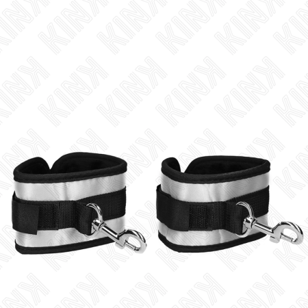 KINK Neoprene Wrist Cuffs Grey 23x5cm - Adjustable, Comfortable Restraint