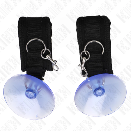 KINK Suction Cup Wrist Restraints Black Adjustable 29-40 cm x 5 cm