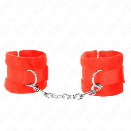 KINK Beginner Fur Wrist Restraints Red 30x7 cm - Comfort & Style